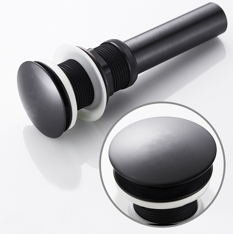 Bộ xả chậu lavabo bằng đồng thau màu đen cực đẹp và bền LANKA