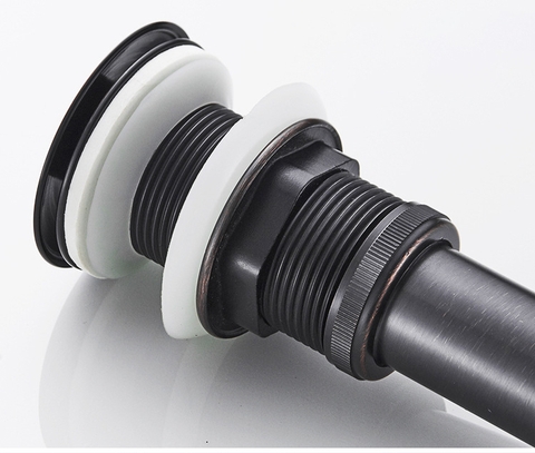 Bộ xả chậu lavabo bằng đồng thau màu đen cực đẹp và bền LANKA