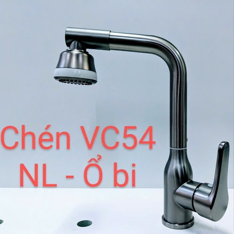 Vòi chén Nóng Lạnh ổ bi VC54 - Xám