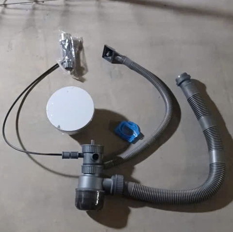 Bộ Xả chậu rửa chén thủ công D140_1 hộc dây cót