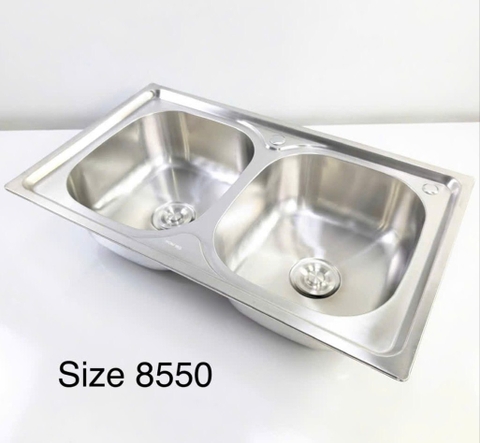 Chậu Rửa Chén Ép 2 hộc 85x50cm inox 304