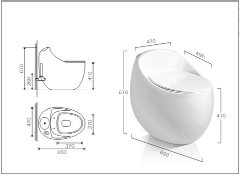 Bồn cầu khối Lanka xả xoáy mã AZ03
