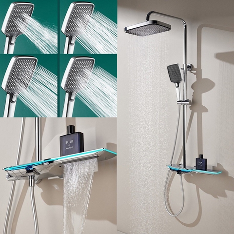 Vòi sen cây tắm đứng nóng lạnh phím SCP-E45