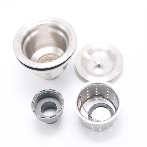 Bầu xả chậu rửa chén inox 304 và nhựa ABS D140