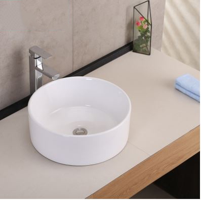 LAVABO SỨ ĐẶT BÀN HÌNH TRÒN LANKA MÃ LB28