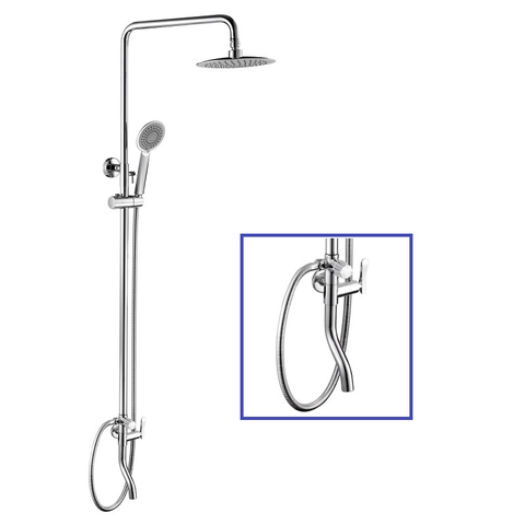 Vòi sen cây tắm đứng 1 nguồn nước lạnh đồng thau mạ crome sáng bóng