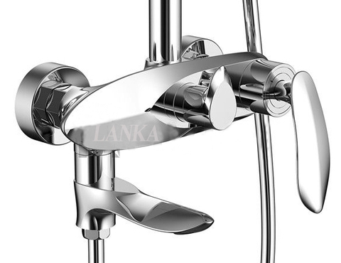 Vòi sen tắm đứng mẫu Lá Đồng Thau Mạ Crome Lanka SC19