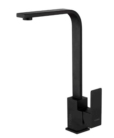 Vòi Rửa Chén Nóng Lạnh Vuông Inox 304  Sơn tỉnh điện màu đen Lanka VRCNL21