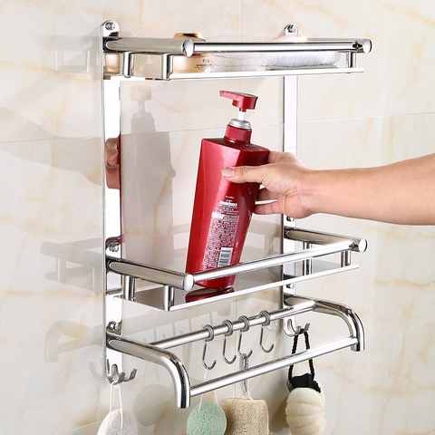 KỆ ĐỂ VẬT DỤNG NHÀ TẮM INOX 304 MÃ E04