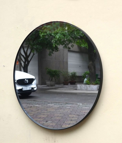 Gương Phòng Tắm Tròn Viền Sắt Sơn Tĩnh Điện Đen Lanka GS04