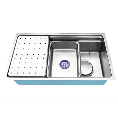Chậu rửa chén lắp âm mặt đá  kích thước 78x43cm inox 304_Xả phải