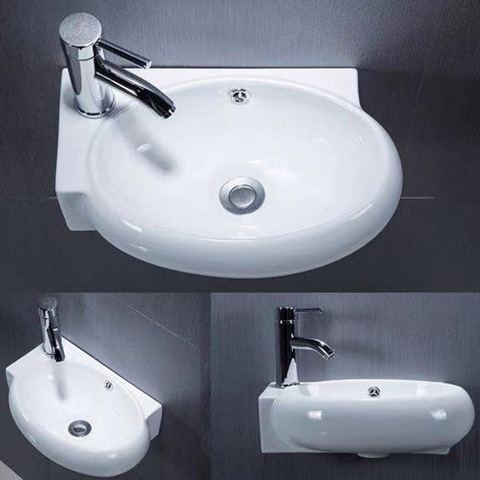 Chậu Lavabo Treo Tường kích thước nhỏ gọn_Góc trái