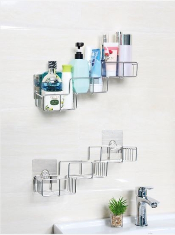 Kệ bậc thang inox 304 cao cấp dán tường KBT01