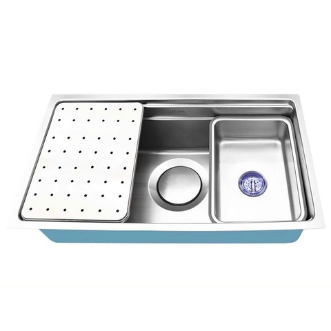 Chậu rửa chén lắp âm mặt đá  kích thước 78x43cm inox 304_Xả giữa