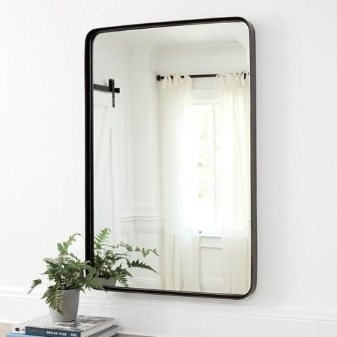 Gương Phòng Tắm Vuông Viền Sắt Sơn Tĩnh Điện Đen Lanka GS09