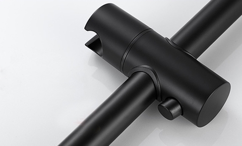 Bộ Sen Cây Tắm, Sen Tắm Đứng Nóng Lạnh Nút Nhấn Dạng Phím Đàn inox 304 Sơn Tỉnh Điện Màu Đen mã SC18