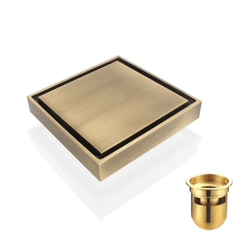Phểu thoát sàn chống mùi hôi đuôi đồng 08V_12cm_Màu Vàng