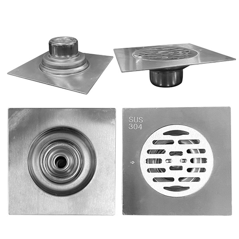 Phểu thoát sàn inox 304 mờ 03 B_12cm