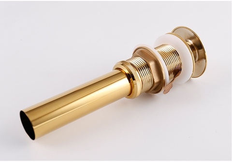 Bộ xả chậu lavabo bằng đồng thau mạ vàng sáng bóng cực đẹp và bền LANKA