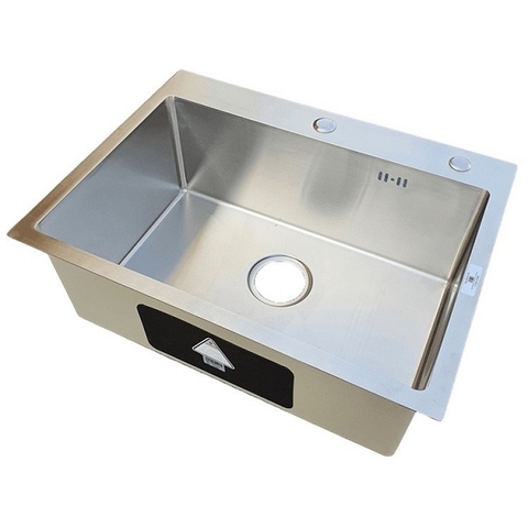 Chậu Rửa Chén Thủ Công 60x45cm 1 Hộc Không Sơn 304 dày 4.0mm