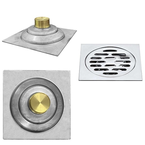 Phểu thoát sàn inox 304 Bóng 05 B_15cm