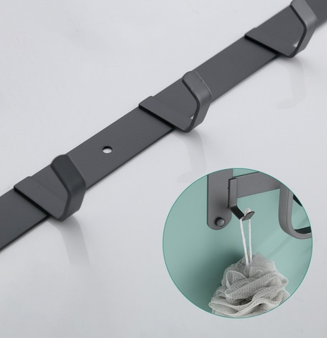 Kệ treo khăn nhà tắm inox 304 sơn tỉnh điện màu xám loại dày B07