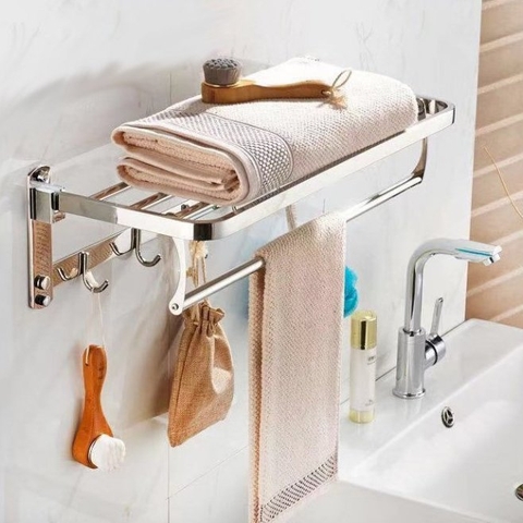 KỆ TREO KHĂN PHÒNG TẮM INOX 304 MÃ B01