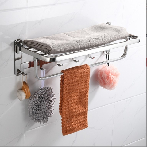 KỆ TREO KHĂN PHÒNG TẮM INOX 304 MÃ B02