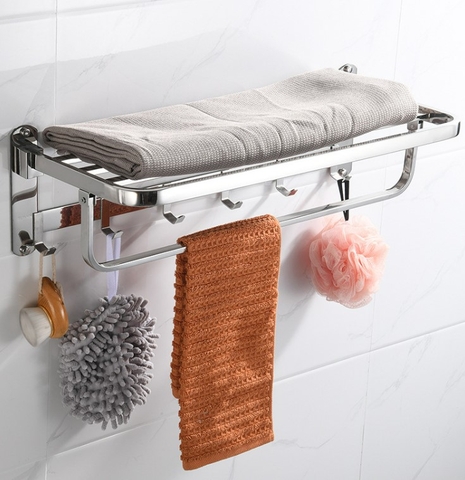 KỆ TREO KHĂN PHÒNG TẮM INOX 304 MÃ B02