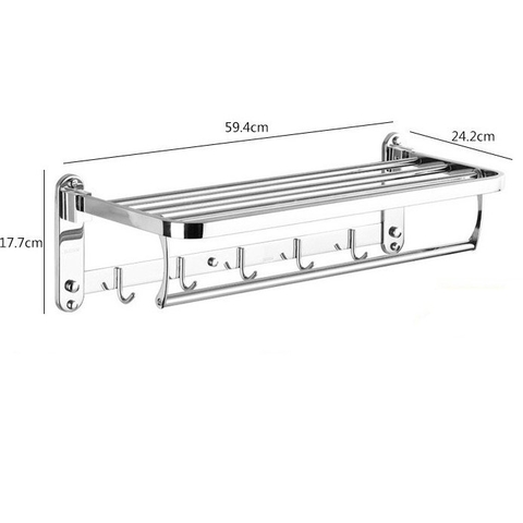 KỆ TREO KHĂN PHÒNG TẮM INOX 304 MÃ B00