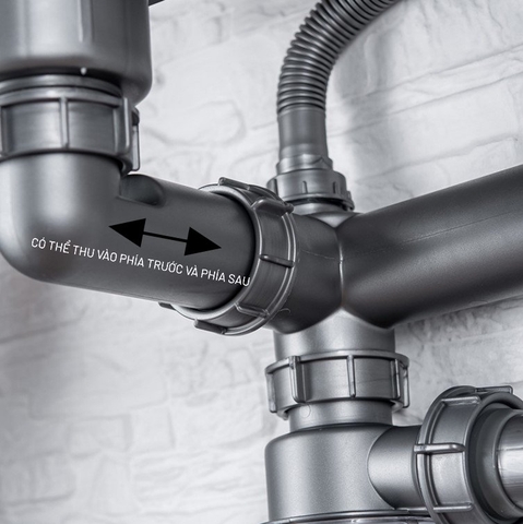 Bộ xã chậu rửa chén 2 hộc ( Ống cứng lớn)