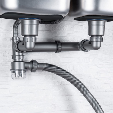 Bộ xã chậu rửa chén 2 hộc ( Ống cứng lớn)