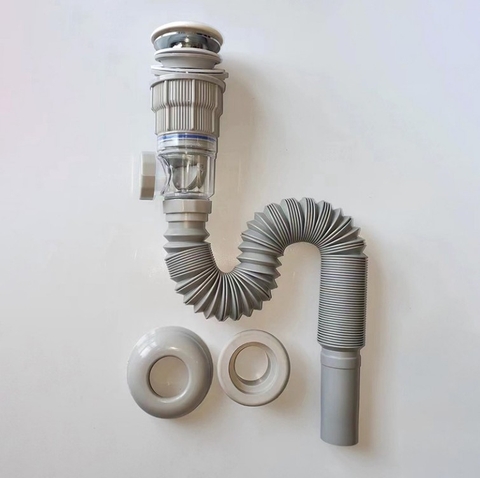 Ống Xả Lavabo Chống Mùi Nhấn Xả Nắp Sứ - Xi Phông Thoát Nước Chậu Rửa Mặt