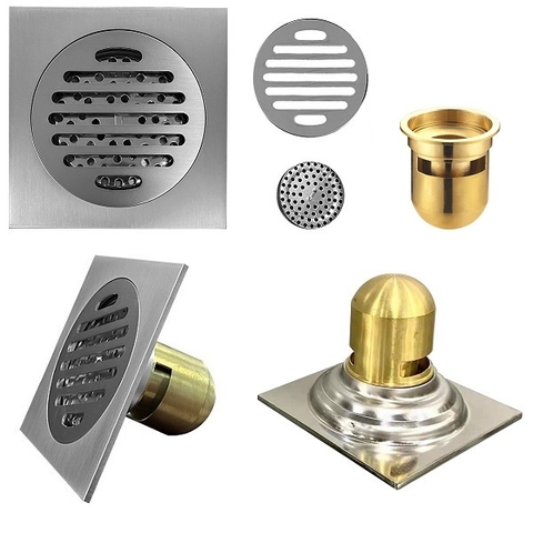 Phểu thoát sàn đuôi đồng inox 304 011B_15cm
