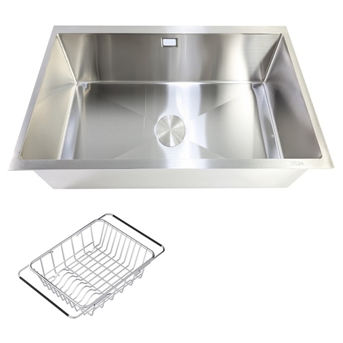 Chậu Rửa Chén Thủ Công  1 Hộc inox 304 Âm Đá 50x45cm