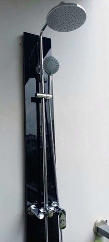 Vòi sen tắm đứng nóng lạnh đồng thau mạ crome 5 lớp cao cấp LANKA mã SC17