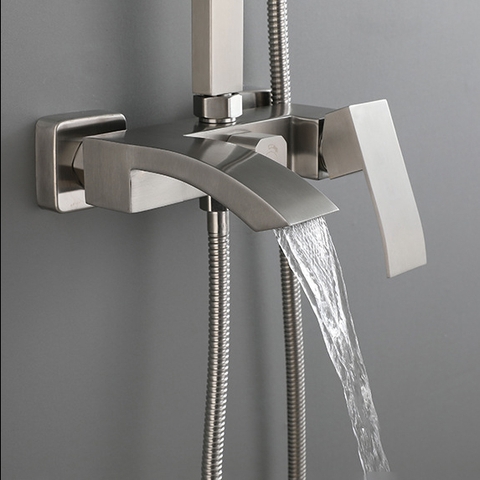 Sen cây tắm đứng nóng lạnh mẫu vuông inox 304 LANKA SC27