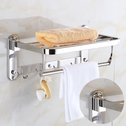 KỆ TREO KHĂN PHÒNG TẮM INOX 304 MÃ B00