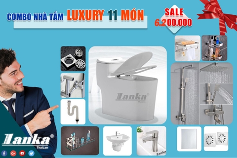 COMBO PHÒNG TẮM 7 LANKA ( Sen vòi sử dụng nước nóng và lạnh)