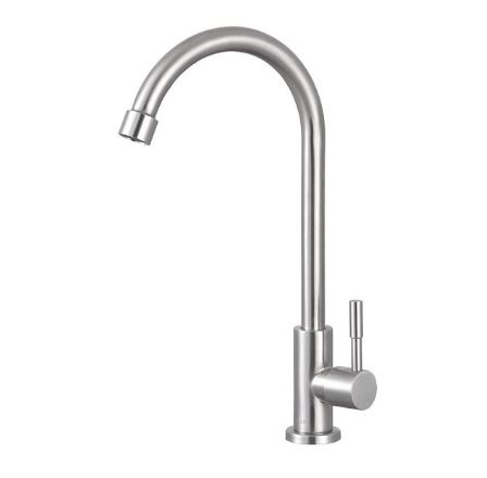 Vòi rửa chén Lạnh VC77-Ø18 inox 201 - Mờ
