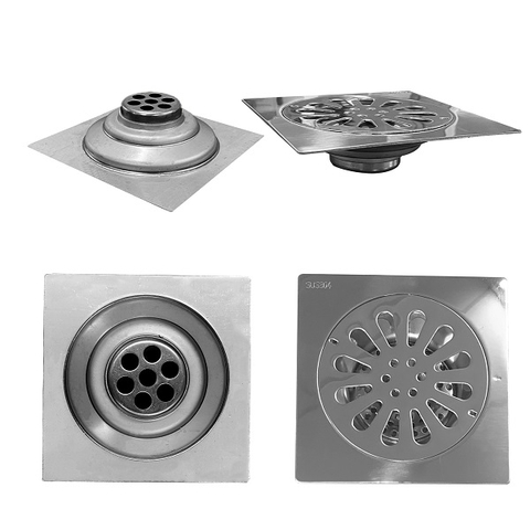 Phểu thoát sàn inox 304 bóng 02 D_15cm