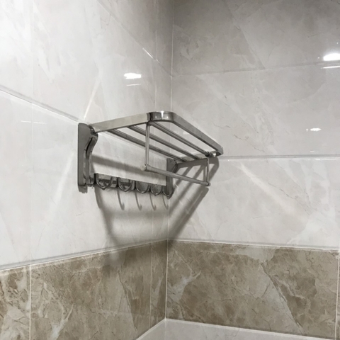 KỆ TREO KHĂN PHÒNG TẮM INOX 304 MÃ B04