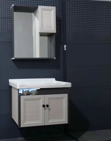 Bộ tủ nhôm chậu lavabo gương soi LANKA