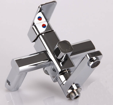 VÒI SEN VUÔNG TẮM ĐỨNG VUÔNG INOX 304 SÁNG BÓNG mã SC07