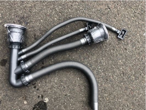 Bộ Xả chậu rửa chén thủ công D140 _ 2 hộc