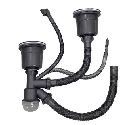 Bộ Xả chậu rửa chén thủ công D140 _ 2 hộc