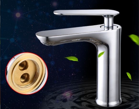 Vòi Lavabo Đồng Thau Mạ Crome Sáng Bóng Cao Cấp LANKA LBNL08