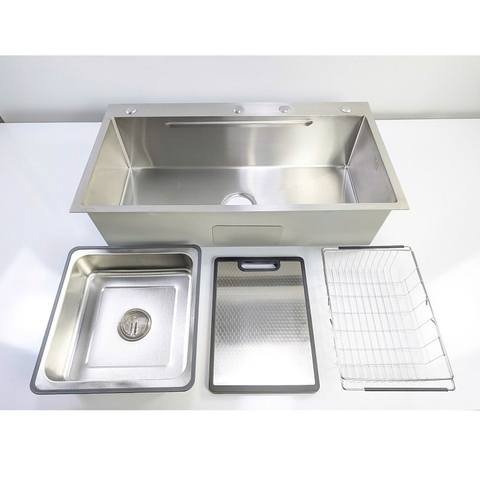 Chậu Rửa Chén Thủ Công 1 Hộc inox 304 kích thước 86x48cm