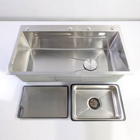 Chậu Rửa Chén Thủ Công 1 Hộc Inox 304 kích thước 82x46cm