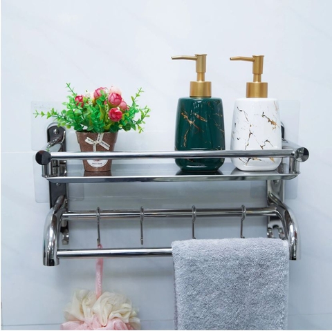 Kệ ngang inox 304 E03 dán tường